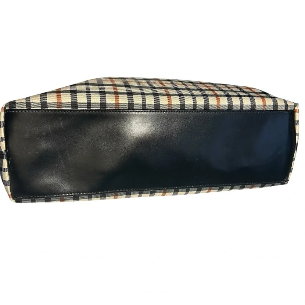 Jack Georges Patent Leather and fabric laptop bag.